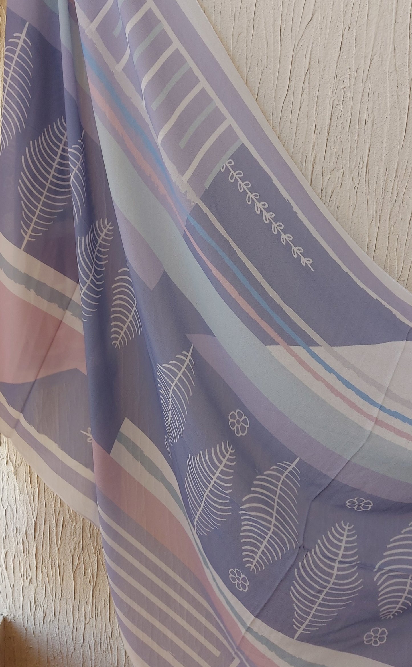 3D georgette-Purple dreams