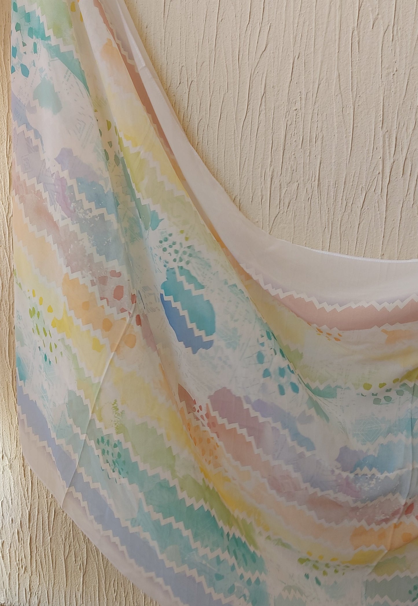 3D georgette-Rainbow