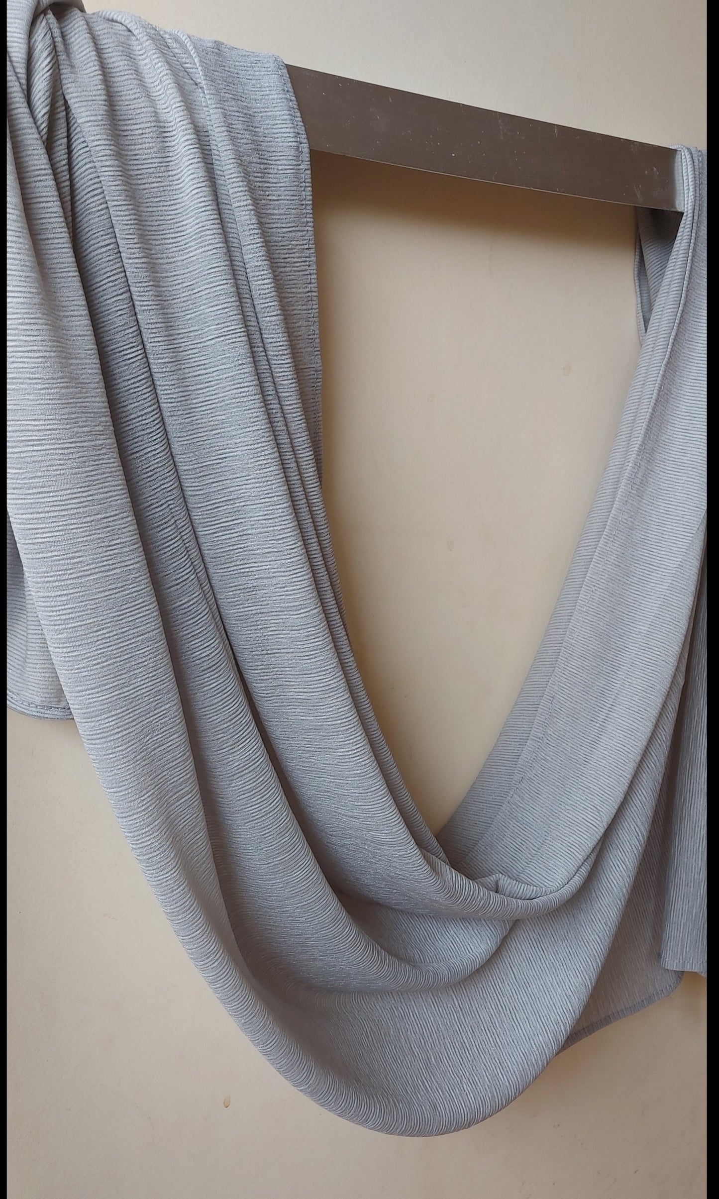 Pleated jersey hijab-Grey