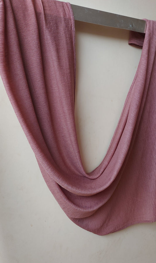 Pleated jersey hijab-Coral pink