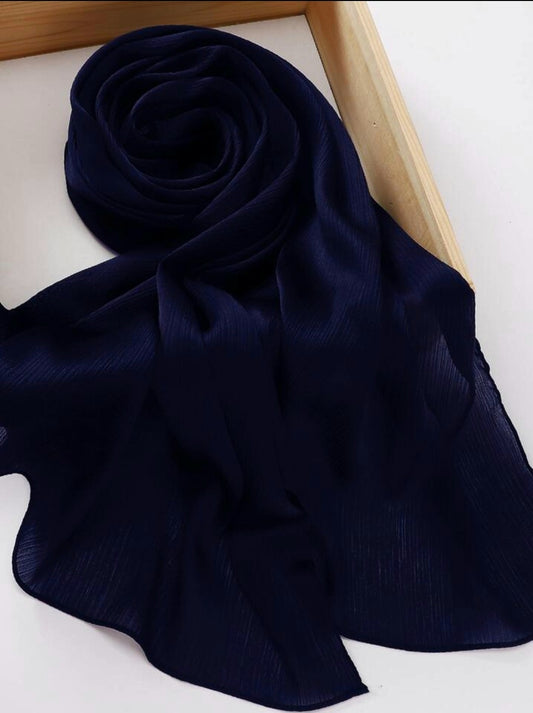 Metallic Silk-Navy blue