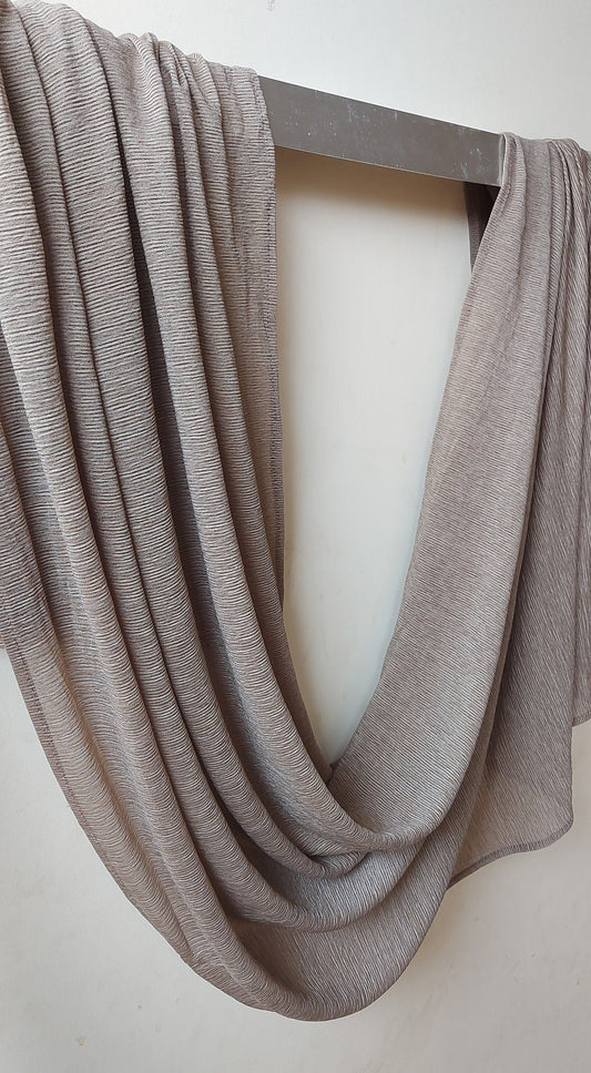 Pleated jersey hijab-Sand