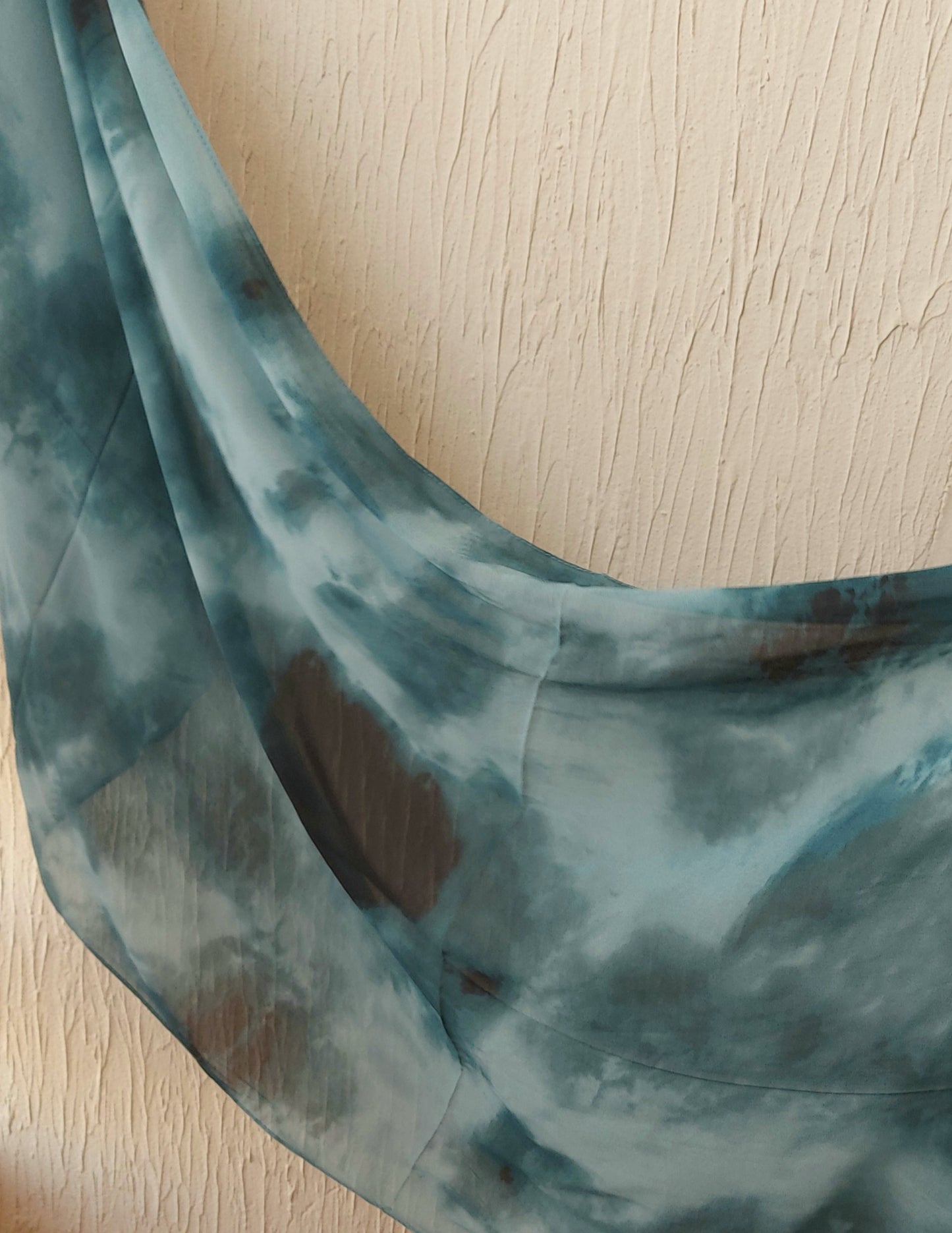 3D georgette-Steamy green