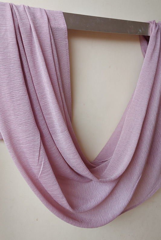 Pleated jersey hijab-Soft lilac