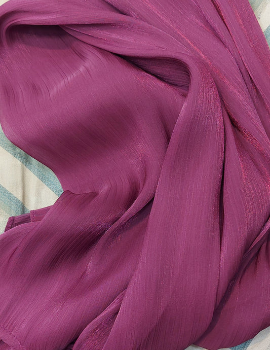 Organza Silk-Raspberry