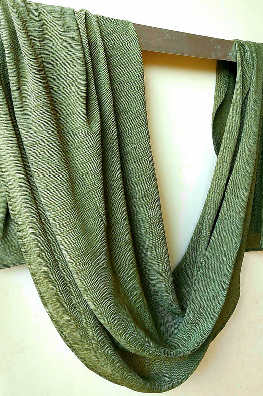 Pleated jersey hijab-Green