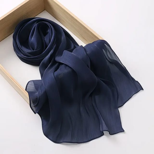 Organza Silk-Navy blue