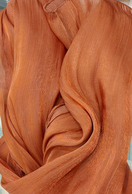 Organza Silk-Rust